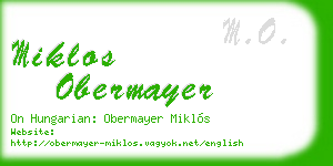 miklos obermayer business card