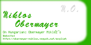 miklos obermayer business card